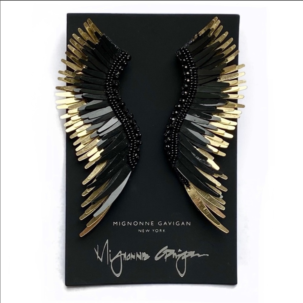 Mignonne Gavigan Black& Gold Madeline Earrings NW